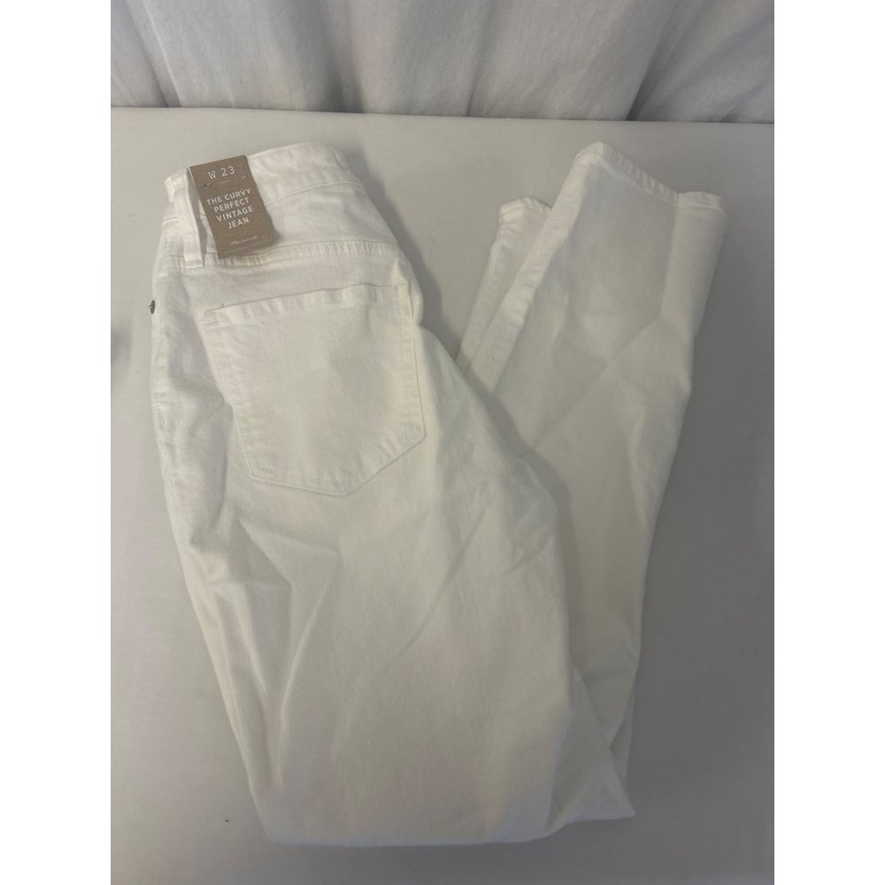 Madewell The Curvy Perfect Vintage Jean in Tile White ND629 Size 23 - Picture 2 of 3